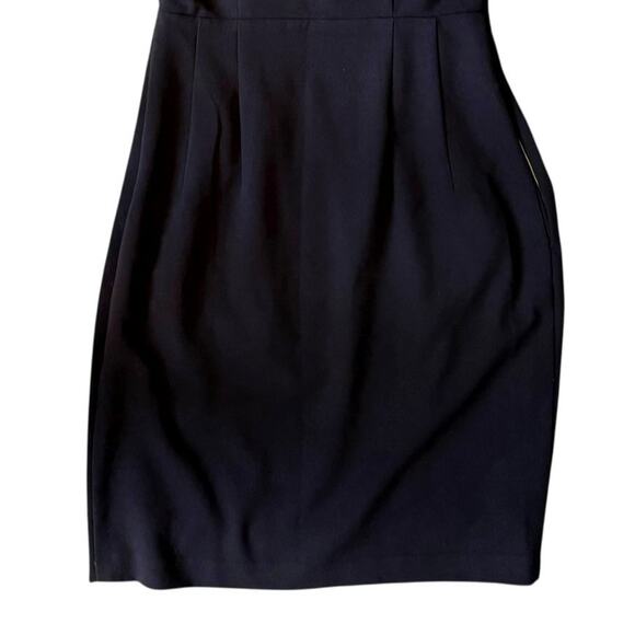 Andrew Marc Black Midi Dress Sleeveless Ruffle Tank Dress Size 2 Career Work - Picture 6 of 11